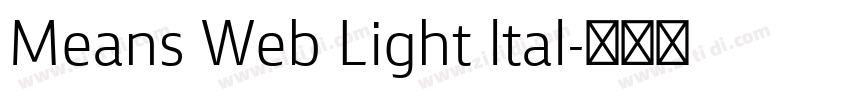 Means Web Light ltal字体转换